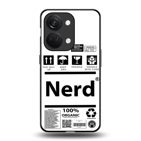 nerd white label back phone cover | glass case for oneplus nord 3