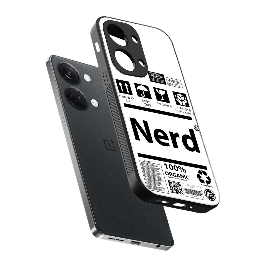 nerd white label back phone cover | glass case for oneplus nord 3