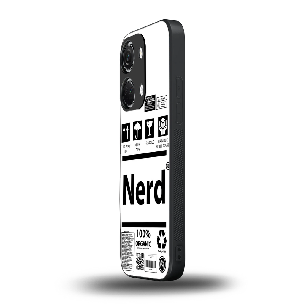 nerd white label back phone cover | glass case for oneplus nord 3