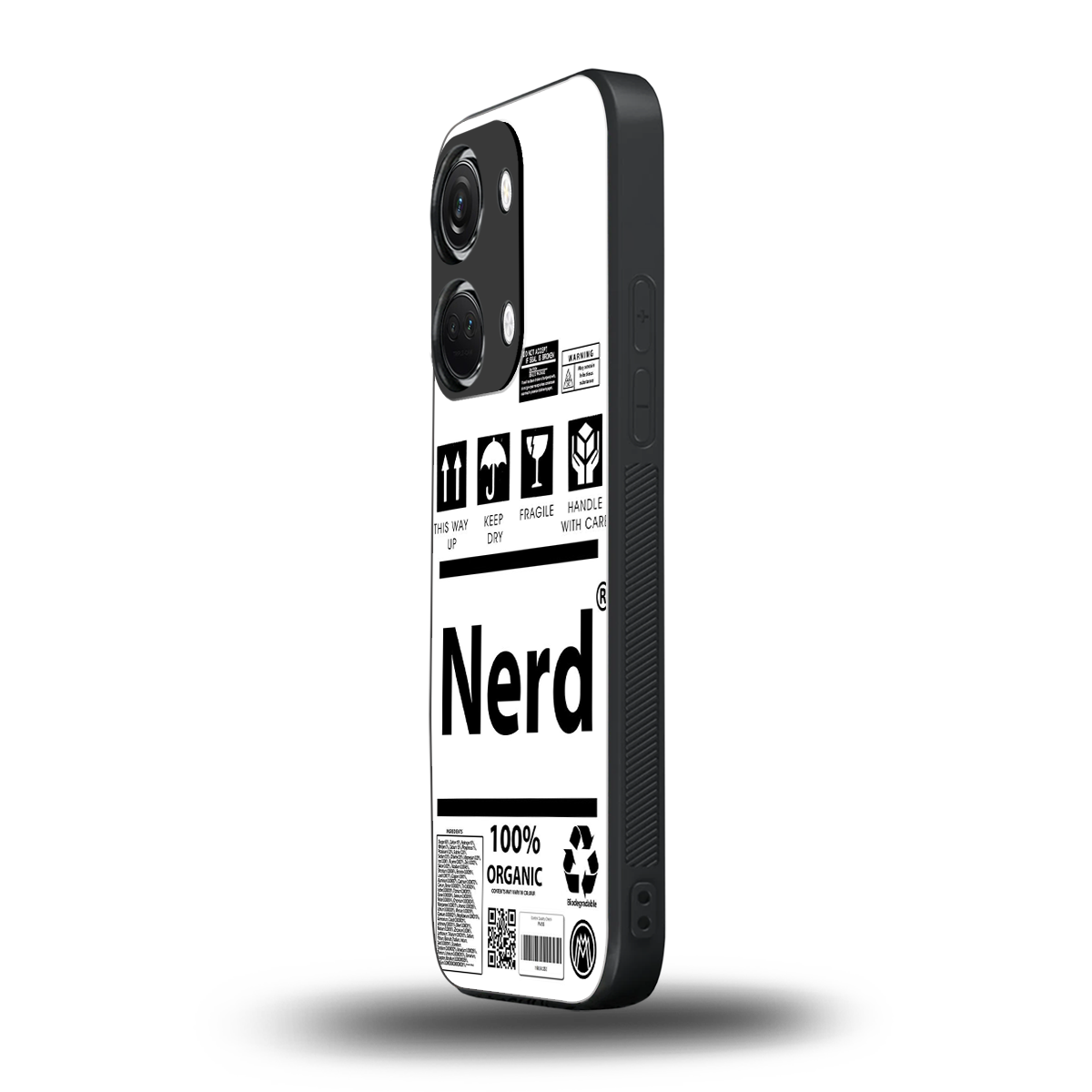 nerd white label back phone cover | glass case for oneplus nord 3
