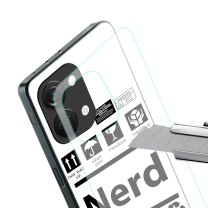 nerd white label back phone cover | glass case for oneplus nord 3