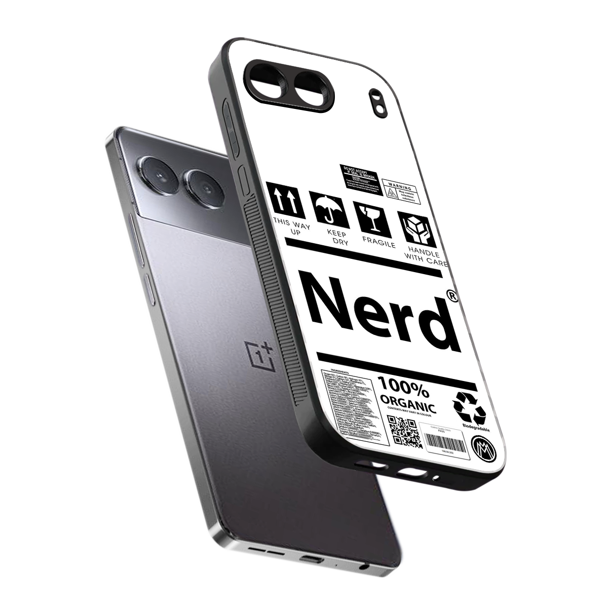 nerd white label back phone cover | glass case for oneplus nord 4