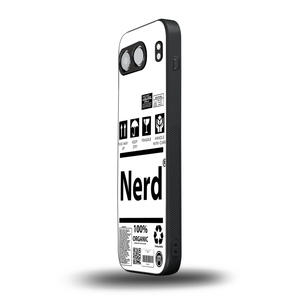 nerd white label back phone cover | glass case for oneplus nord 4