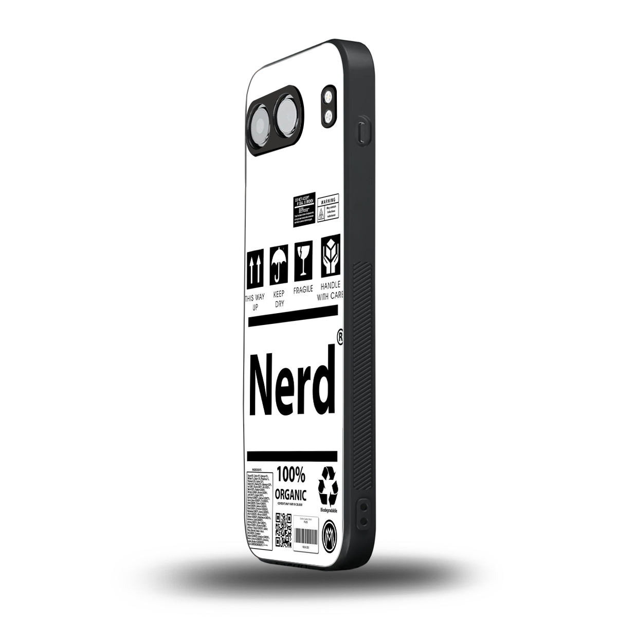 nerd white label back phone cover | glass case for oneplus nord 4