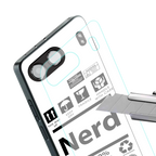 nerd white label back phone cover | glass case for oneplus nord 4