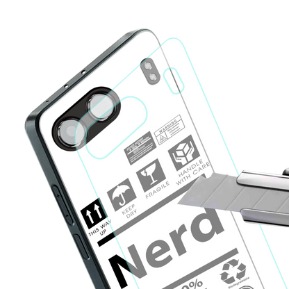 nerd white label back phone cover | glass case for oneplus nord 4