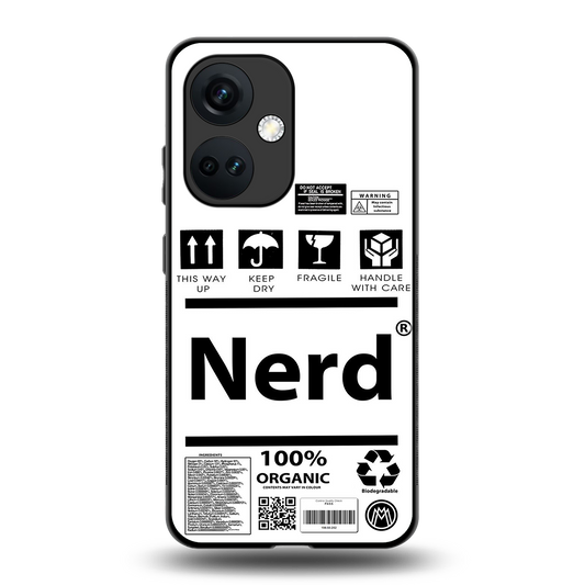 nerd white label back phone cover | glass case for oneplus nord ce 3