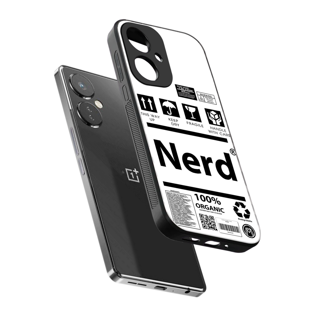 nerd white label back phone cover | glass case for oneplus nord ce 3