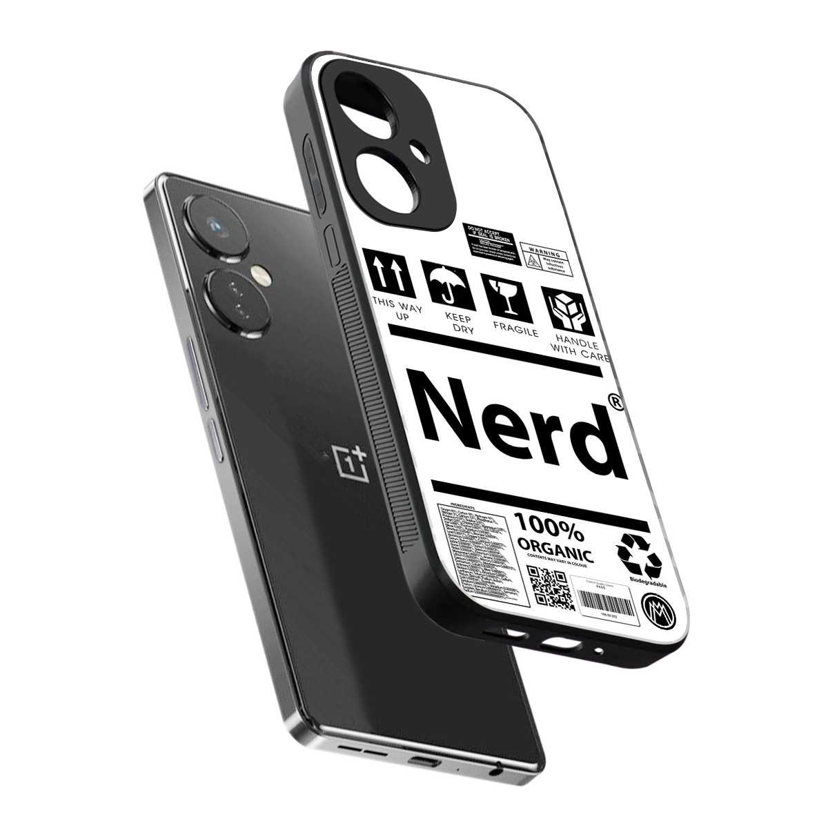 nerd white label back phone cover | glass case for oneplus nord ce 3