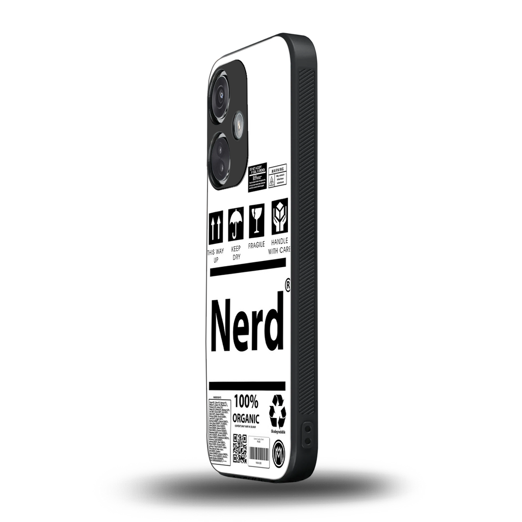 nerd white label back phone cover | glass case for oneplus nord ce 3
