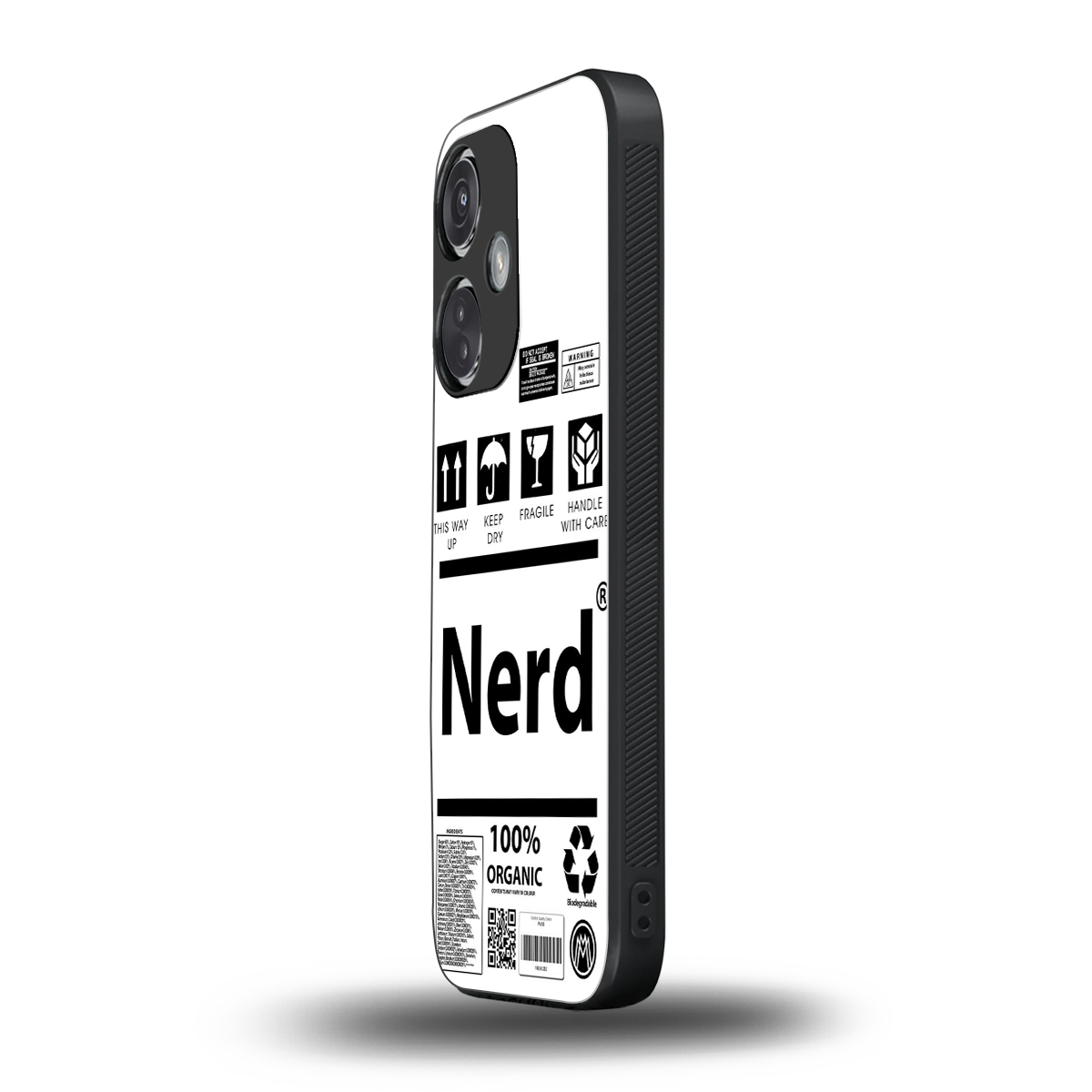 nerd white label back phone cover | glass case for oneplus nord ce 3