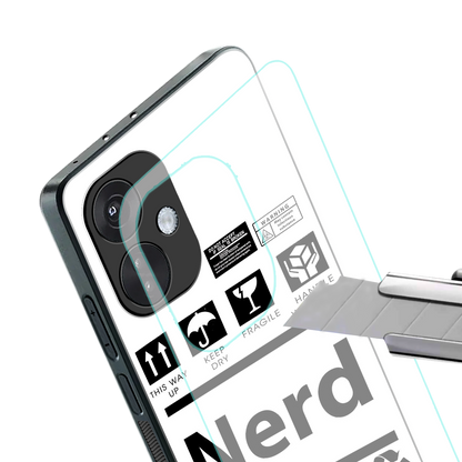 nerd white label back phone cover | glass case for oneplus nord ce 3