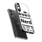 nerd white label back phone cover | glass case for oneplus nord ce 4 lite