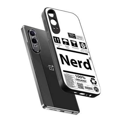 nerd white label back phone cover | glass case for oneplus nord ce 4 lite