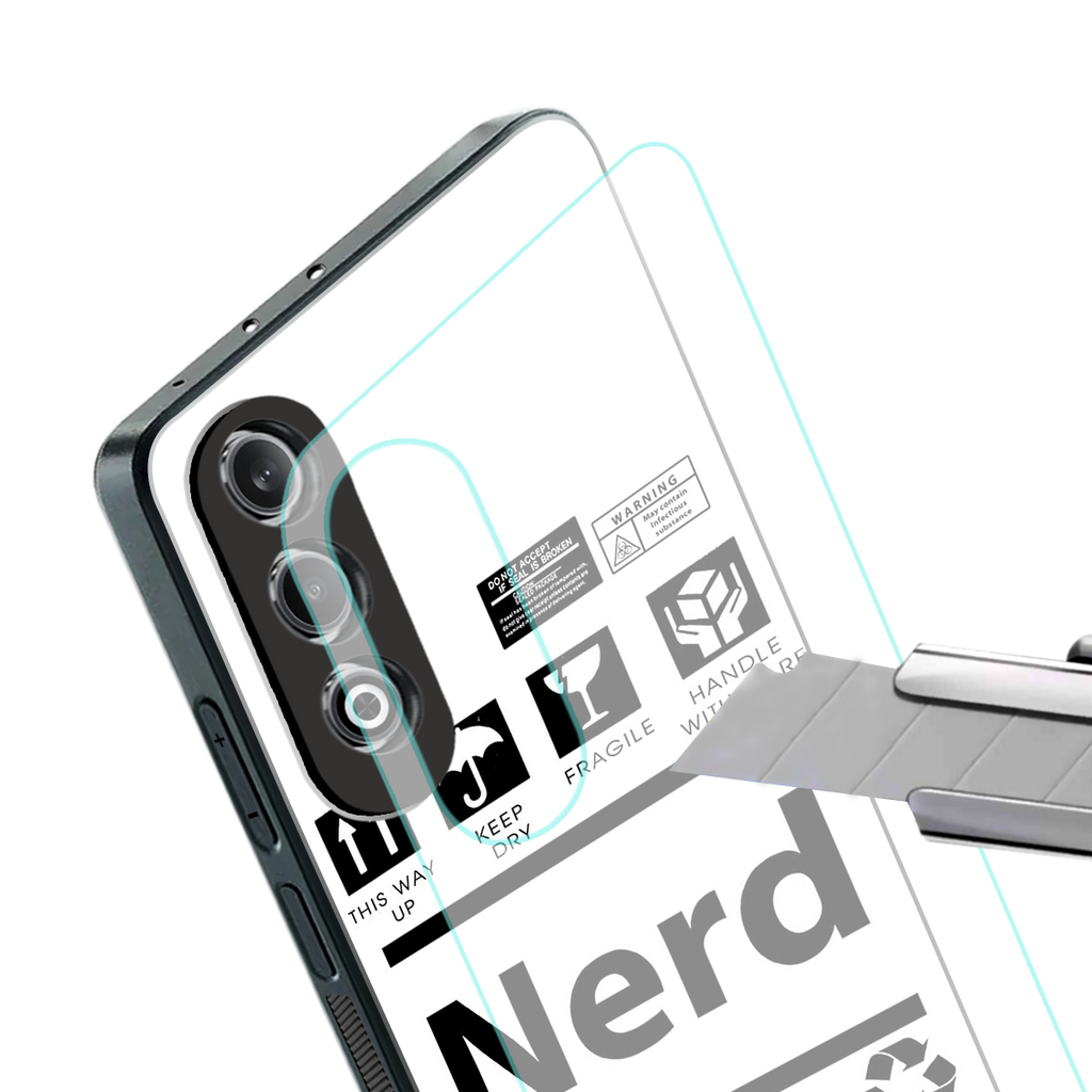 nerd white label back phone cover | glass case for oneplus nord ce 4