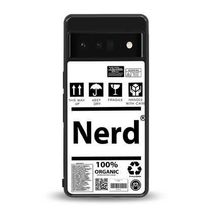 nerd white label back phone cover | glass case for google pixel 6 pro