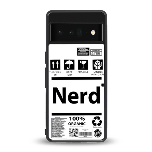 nerd white label back phone cover | glass case for google pixel 6 pro