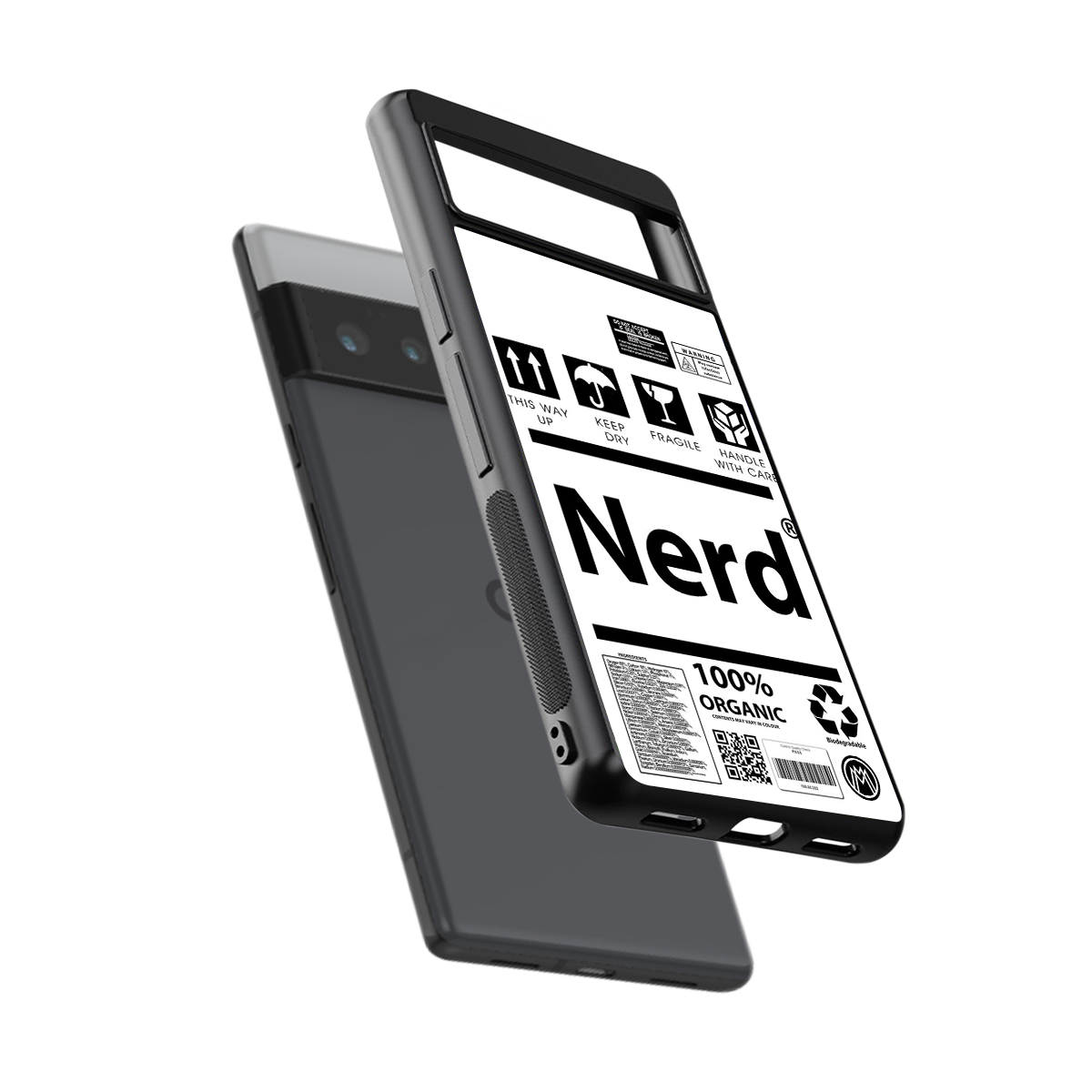 nerd white label back phone cover | glass case for google pixel 6 pro