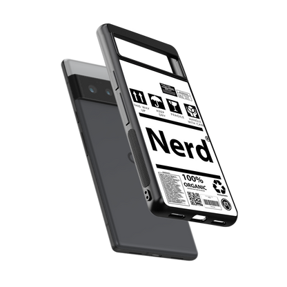 nerd white label back phone cover | glass case for google pixel 6 pro
