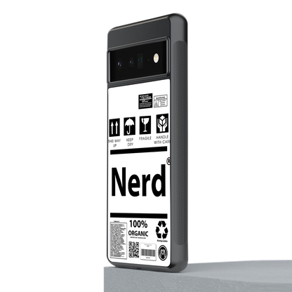 nerd white label back phone cover | glass case for google pixel 6 pro