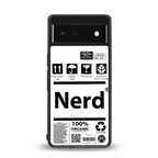 nerd white label back phone cover | glass case for google pixel 6