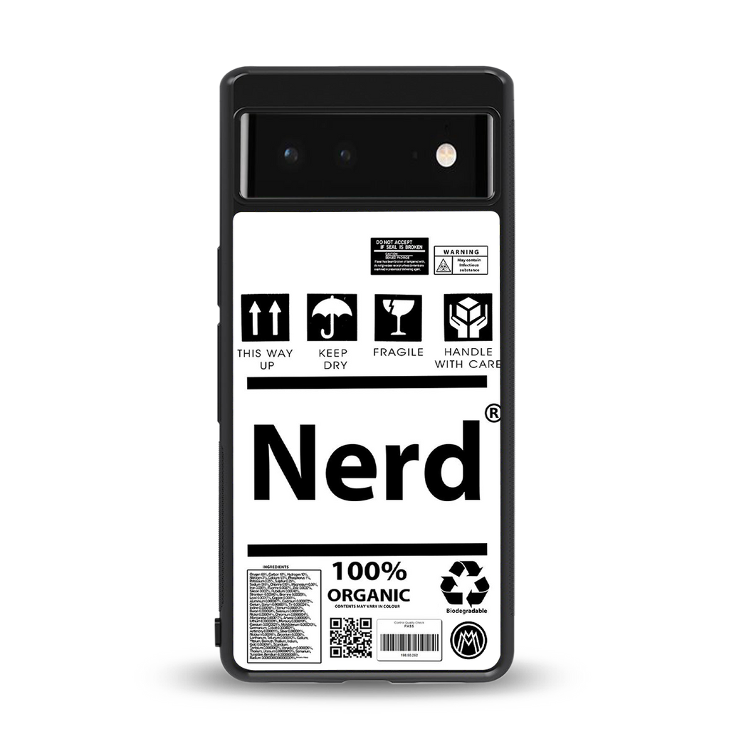 nerd white label back phone cover | glass case for Google Pixel 6A