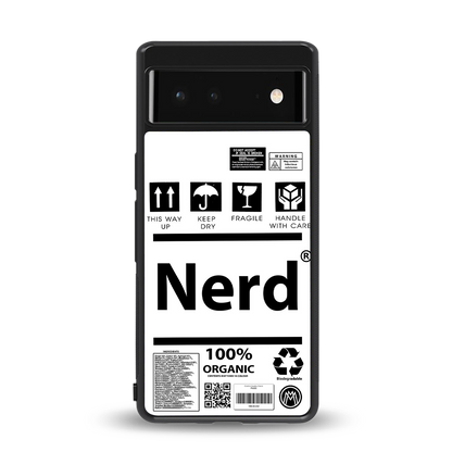 nerd white label back phone cover | glass case for Google Pixel 6A