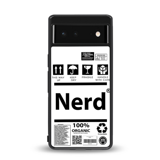 nerd white label back phone cover | glass case for Google Pixel 6A
