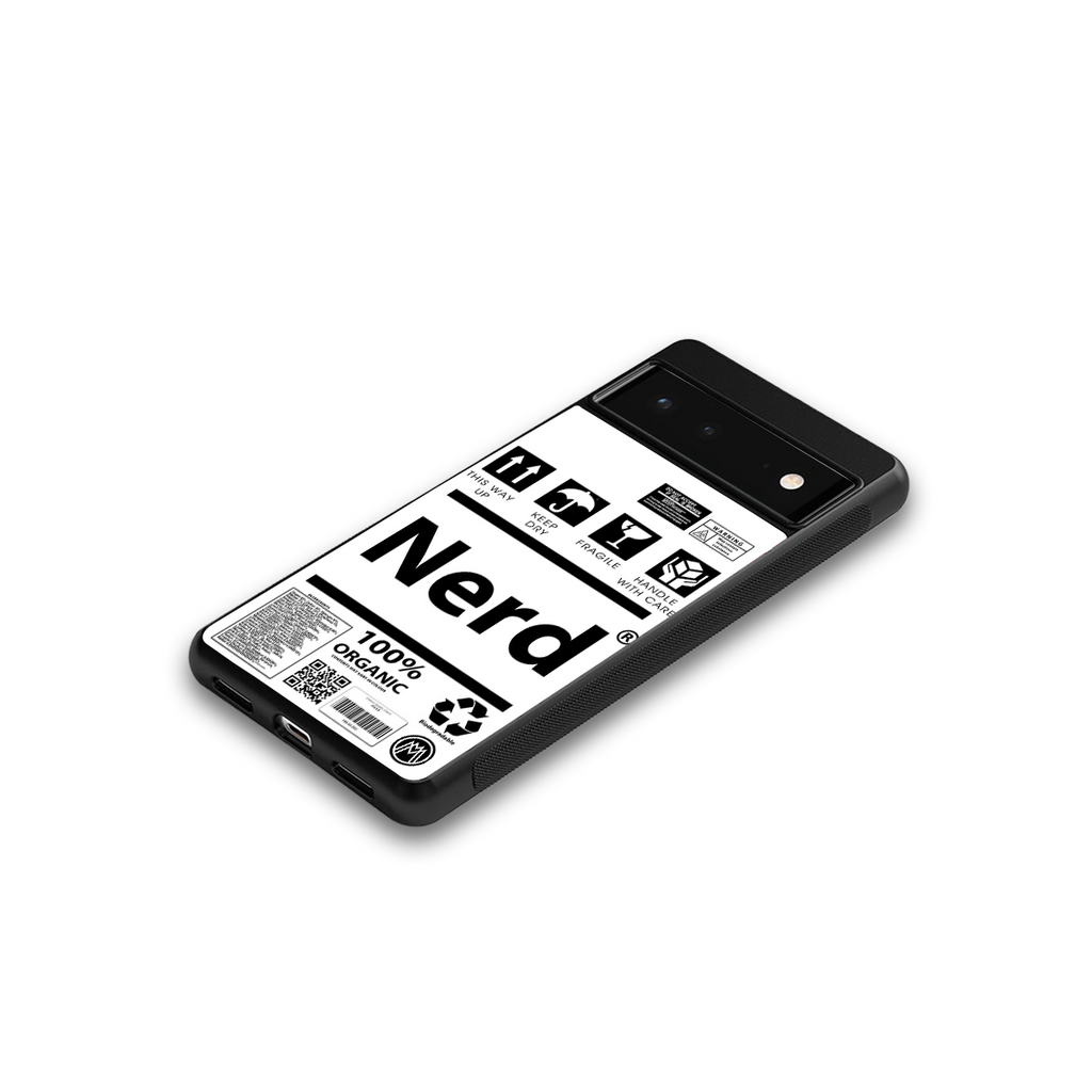 nerd white label back phone cover | glass case for google pixel 6