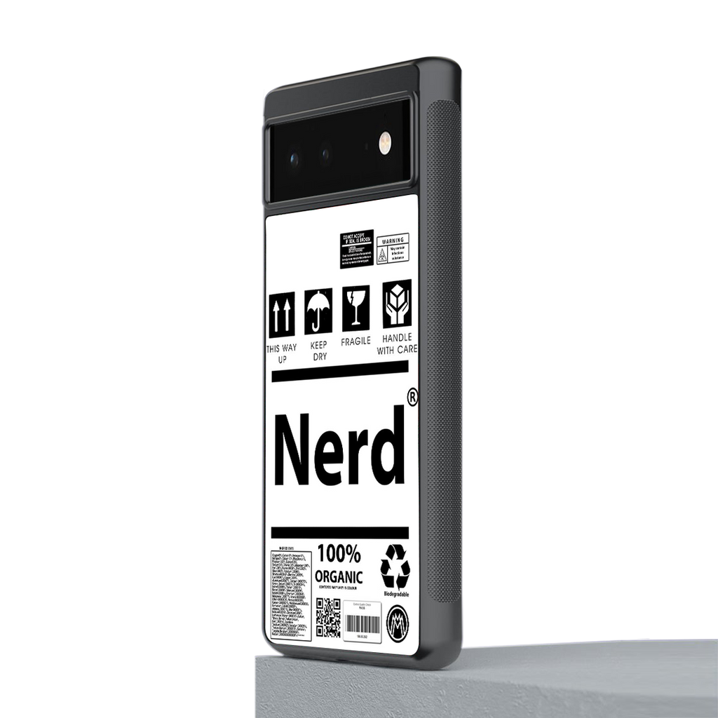 nerd white label back phone cover | glass case for Google Pixel 6A
