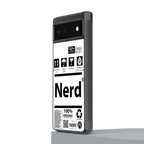 nerd white label back phone cover | glass case for Google Pixel 6A