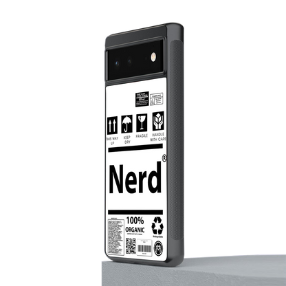 nerd white label back phone cover | glass case for Google Pixel 6A