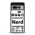 nerd white label back phone cover | glass case for google pixel 7 pro