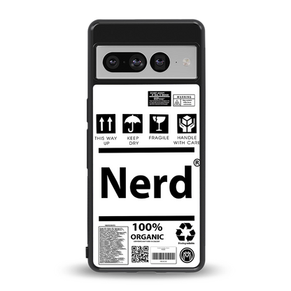 nerd white label back phone cover | glass case for google pixel 7 pro