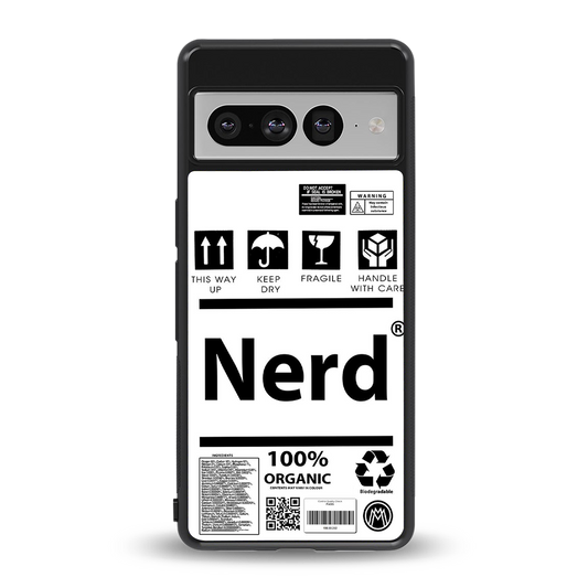 nerd white label back phone cover | glass case for google pixel 7 pro