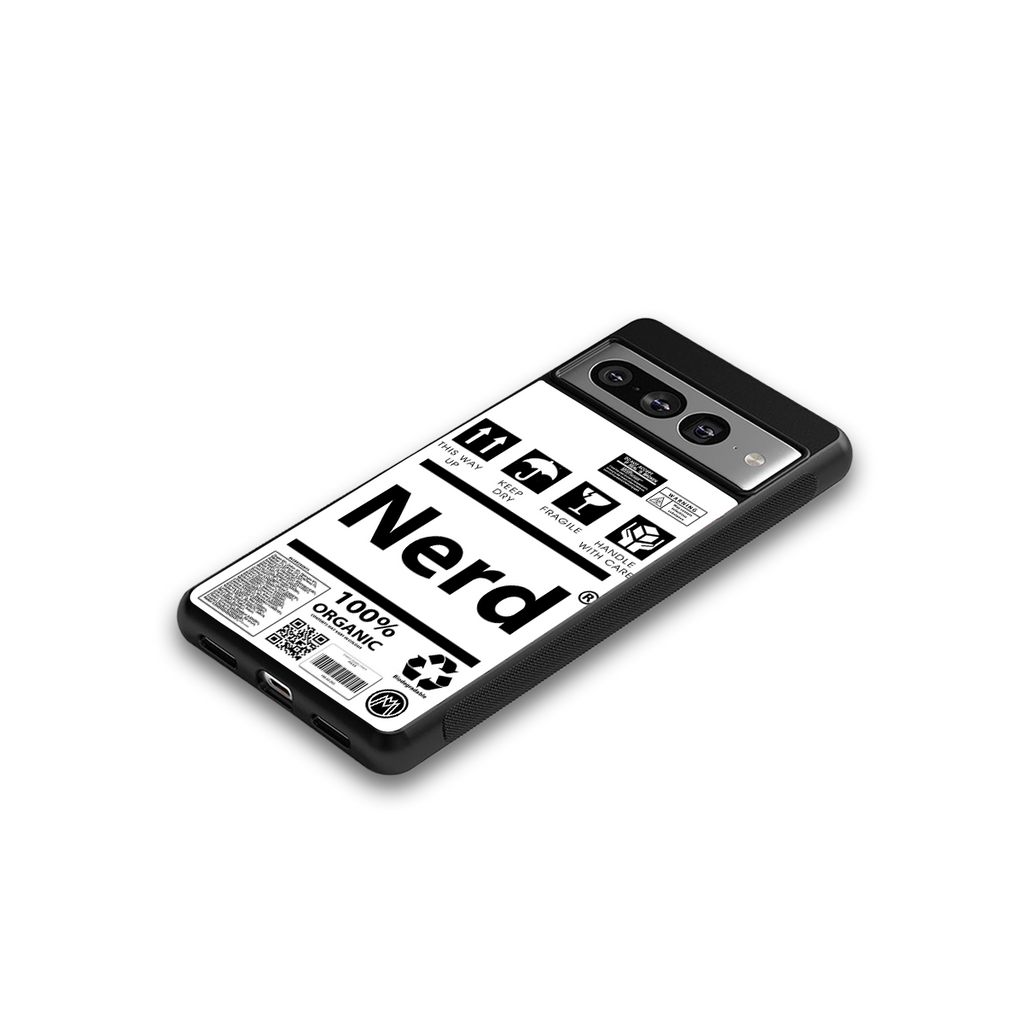 nerd white label back phone cover | glass case for google pixel 7 pro