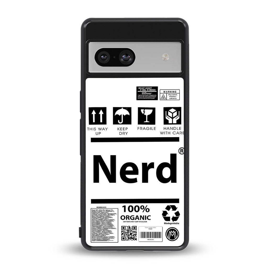 nerd white label back phone cover | glass case for Google Pixel 7