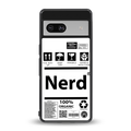 nerd white label back phone cover | glass case for Google Pixel 7