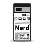 nerd white label back phone cover | glass case for Google Pixel 7