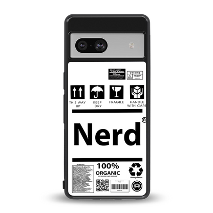 nerd white label back phone cover | glass case for Google Pixel 7A