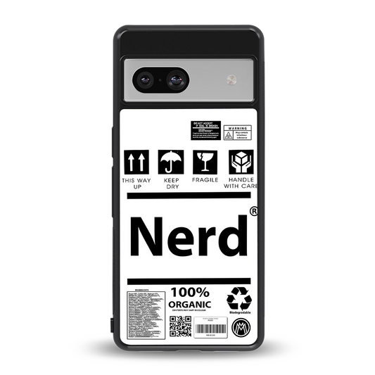 nerd white label back phone cover | glass case for Google Pixel 7A