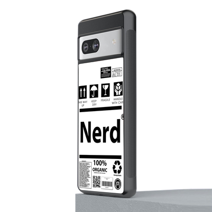 nerd white label back phone cover | glass case for Google Pixel 7A