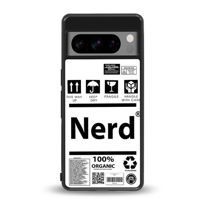 nerd white label back phone cover | glass case for google pixel 8 pro