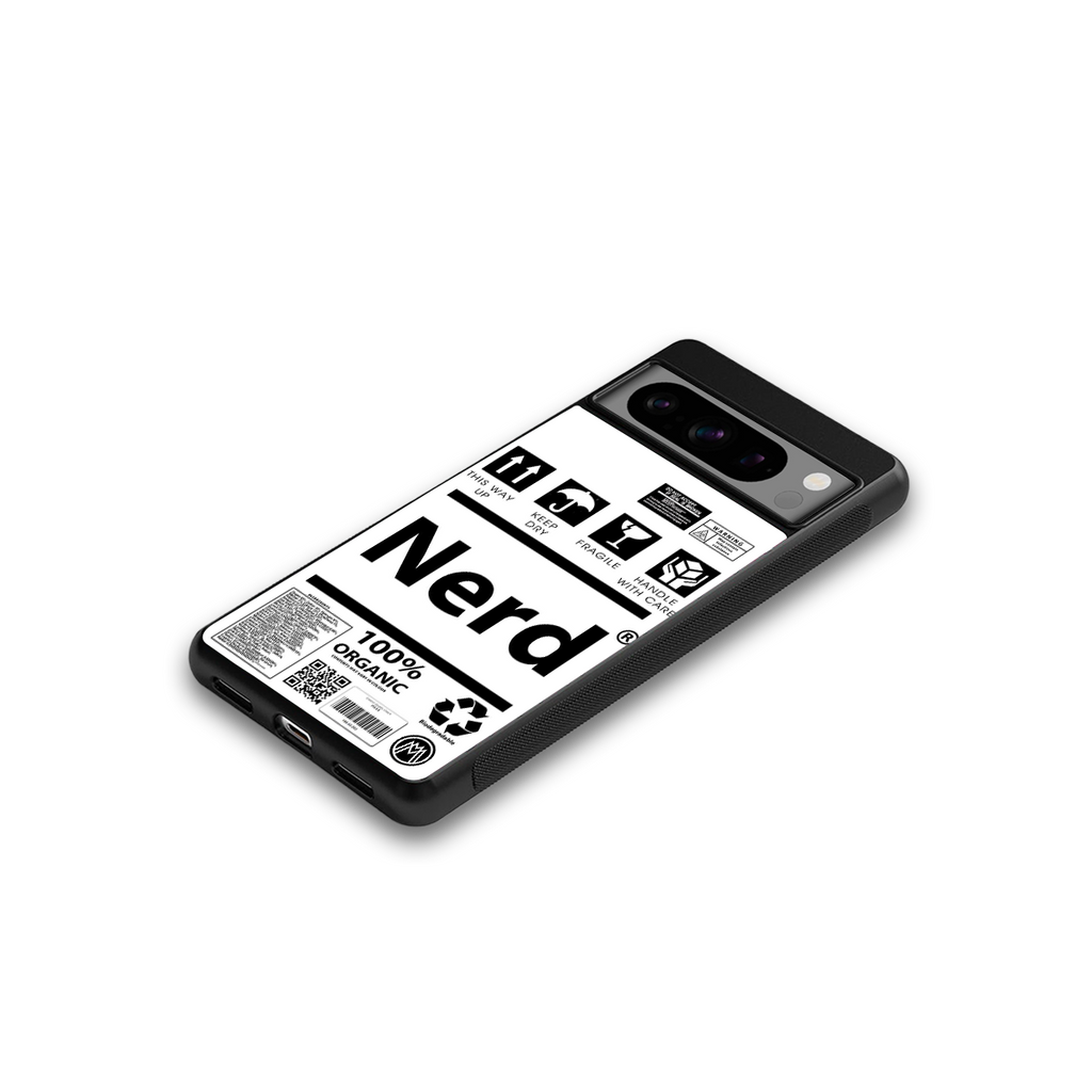 nerd white label back phone cover | glass case for google pixel 8 pro