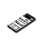 nerd white label back phone cover | glass case for google pixel 8 pro