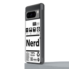 nerd white label back phone cover | glass case for google pixel 8 pro