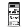 nerd white label back phone cover | glass case for Google Pixel 8