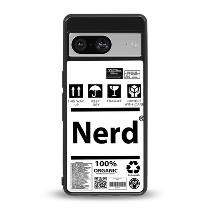 nerd white label back phone cover | glass case for Google Pixel 8