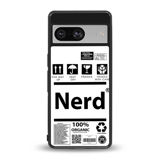 nerd white label back phone cover | glass case for Google Pixel 8