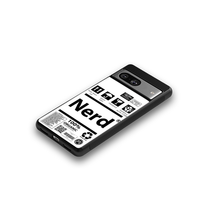 nerd white label back phone cover | glass case for Google Pixel 8